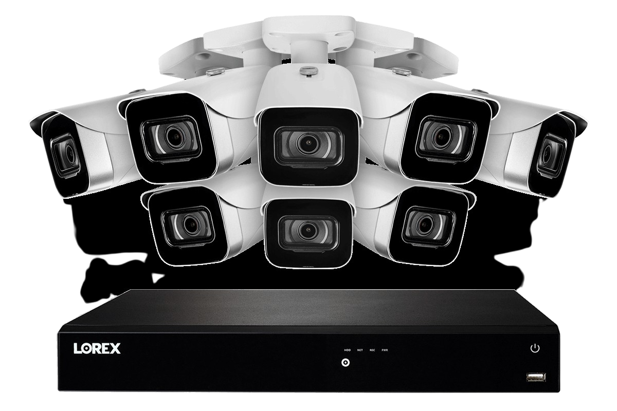 Lorex N4K3-168WB 16-Channel Fusion NVR System with Eight 4K (8MP) IP Cameras Security Surveillance System New