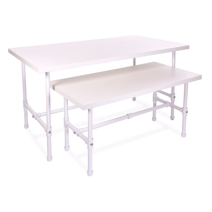 Econoco Pipeline Large Nesting Table-White