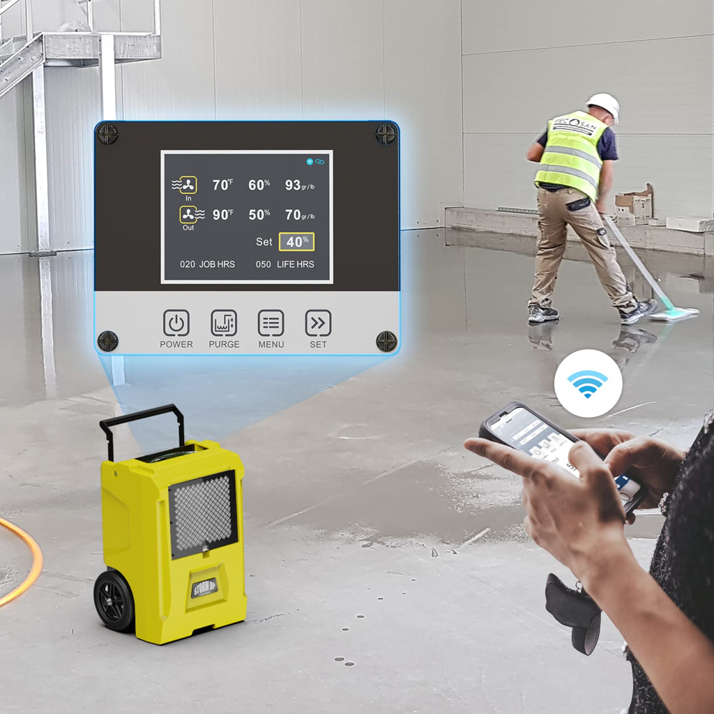 AlorAir Storm DP Smart WiFi Commercial Crawl Space/Basement Dehumidifier 50 Pints with Condensate Pump New