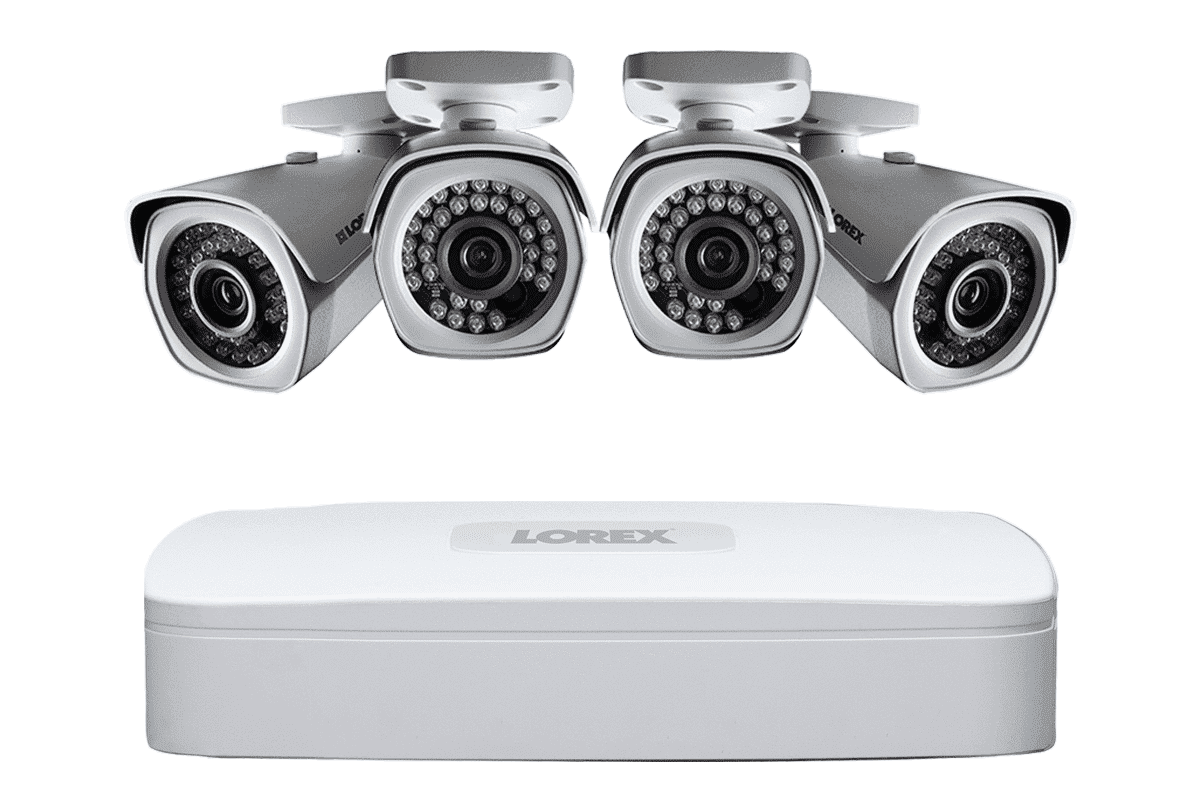 Lorex LNR341C4BW 4 Camera 4 Channel 1080P Indoor/Outdoor DVR Surveillance Security System New