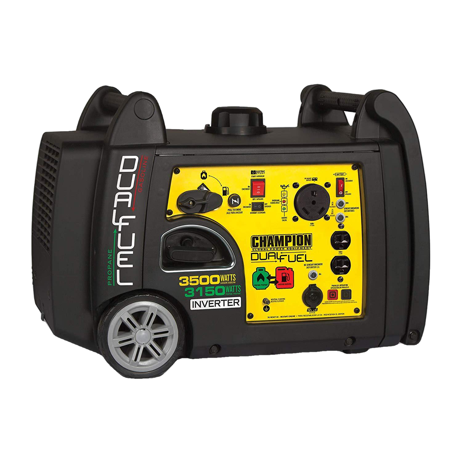 Champion 100264 3150W/3500W Inverter Dual Fuel Electric Start Generator Manufacturer RFB