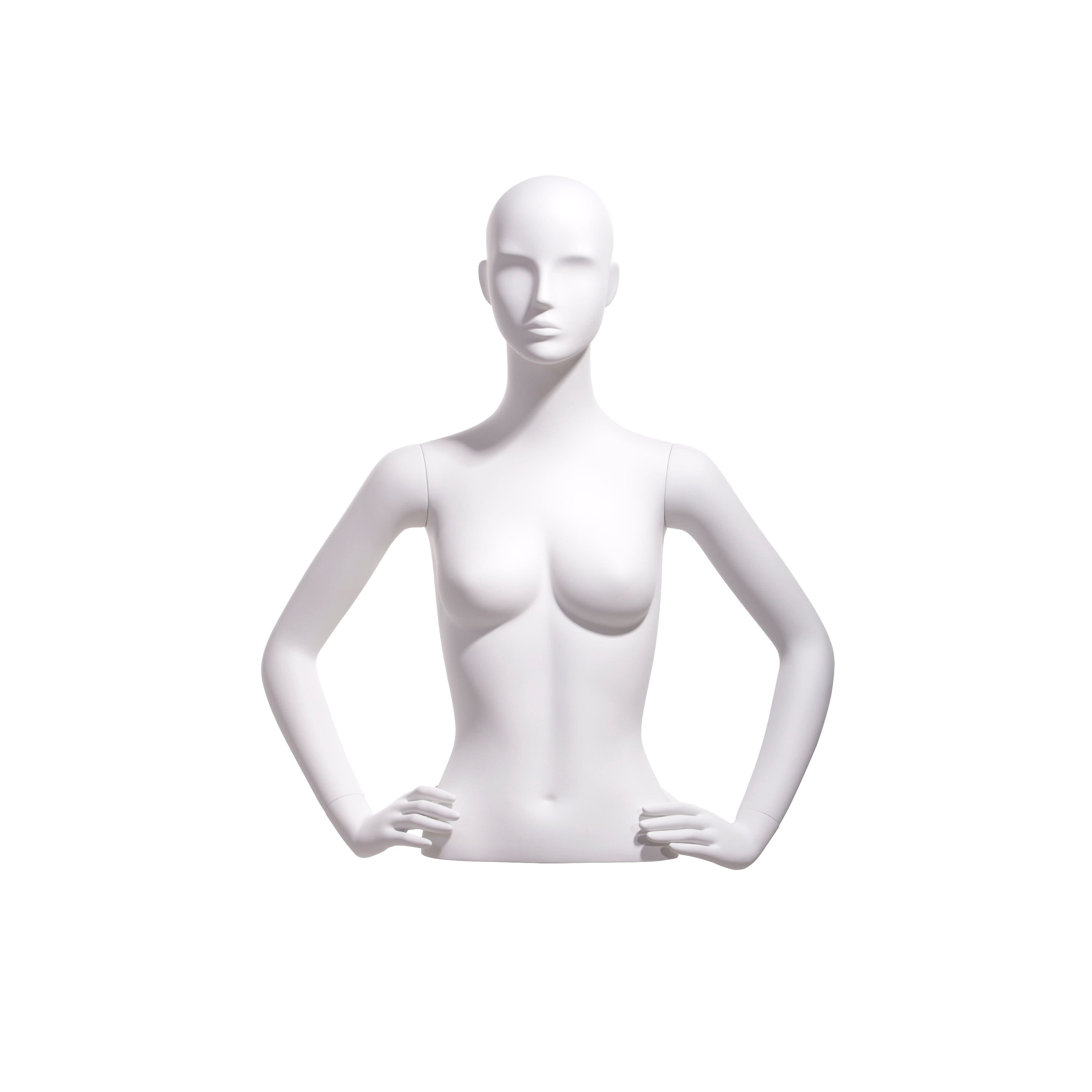 Econoco Female bust. abstract head, hands on hips