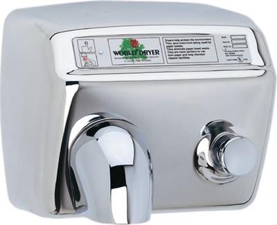 DA5-973, WORLD DRYER BRUSHED STAINLESS STEEL