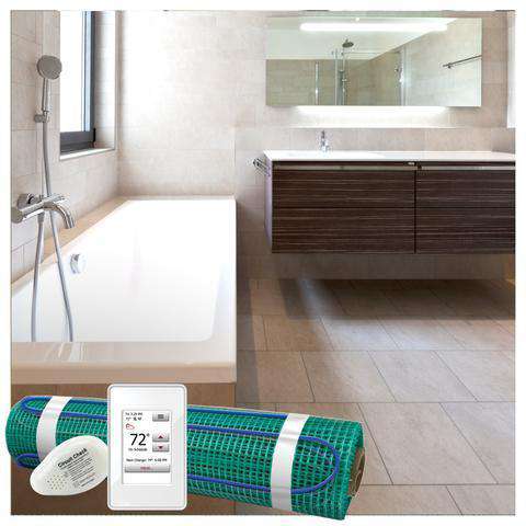 WarmlyYours TRT120-KIT-OT-3.0x08 Floor Heating Kit Tempzone Flex Roll Plus Touch Screen Thermostat 120V New