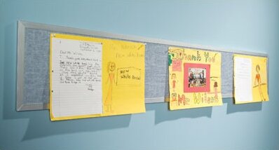 Display Rails Wall Mounted Bulletin Board 11.75