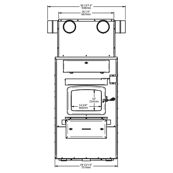 Drolet DF03000 Heatpro CSA Certified 3,500 Sq. Ft. Wood Furnace New Canada Only