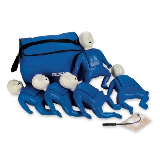 Heartsmart CPR Prompt Training and Practice Manikin - TPAK 50 Infant 5-Pack, Blue