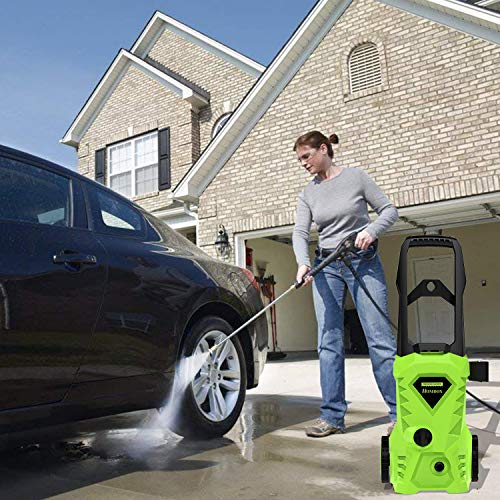 Homdox Electric Pressure Washer 2600 PSI,1.6 GPM Power Washer 1800W High Pressure Washer Car Washer with 4 Nozzles (Green)