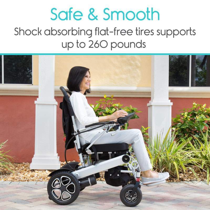 Vive Health MOB1029L Foldable Power Wheelchair New
