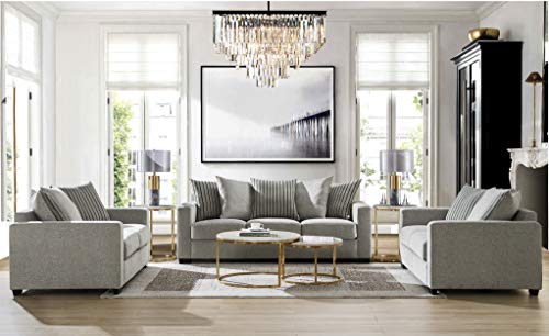 Acanva Luxury Modern Chenille Living Room Sofa, 85