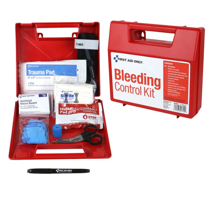 First Aid Only Bleeding Control Wall Station Standard Kit (Case of 3)