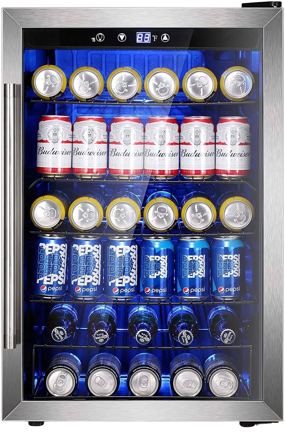 Antarctic Star W58128SSH 120 Can 4.5 Cubic Feet Beverage Mini Fridge Digital Temperature Control New