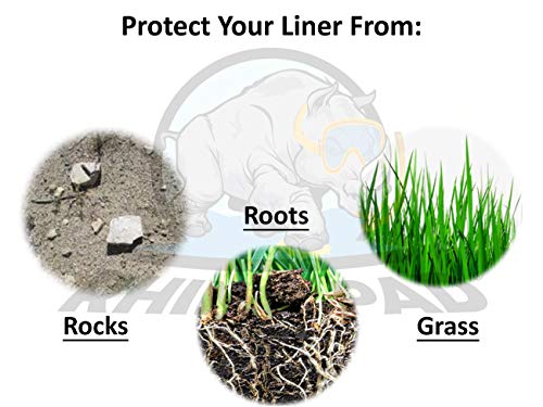 Rhino Pad 33-Foot Round Pool Liner Pad for Above Ground Swimming Pools | Prevents Punctures | Easy to Install Pool Liner Fabric | Made of Strong Eco-Friendly Material | Extends Life to The Liner