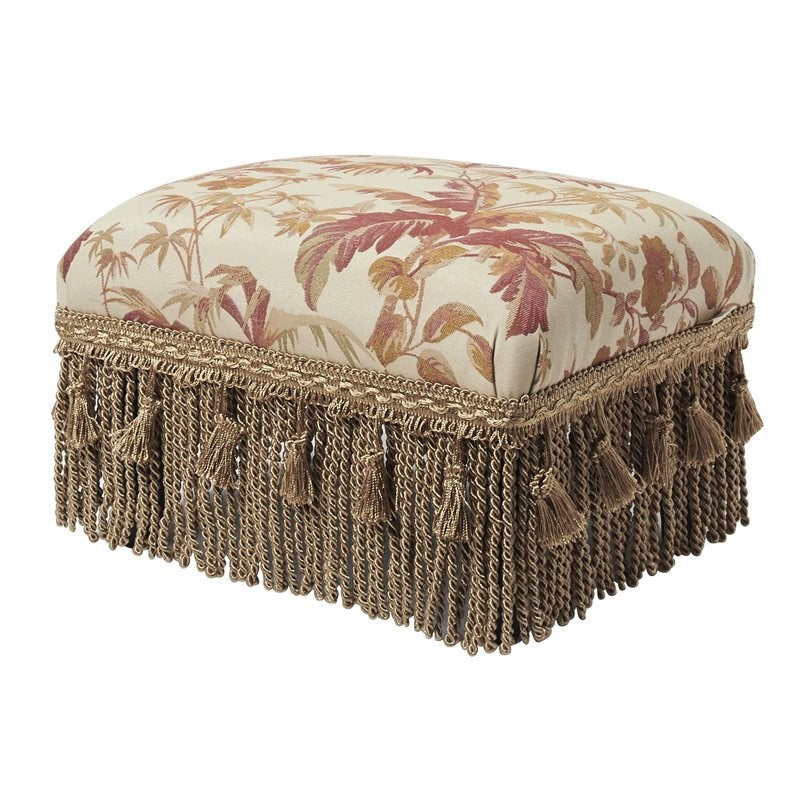 Fiona Traditional Decorative Footstool Light Coral