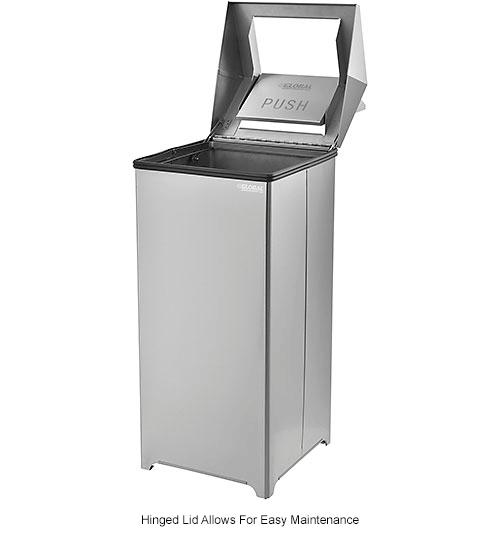 Global Industrial™ Stainless Steel Swing Top Receptacle - 24 Gallon