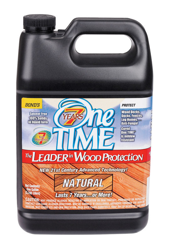 One TIME Semi-Transparent Natural Wood Preservative 1 gal. (Pack of 4)