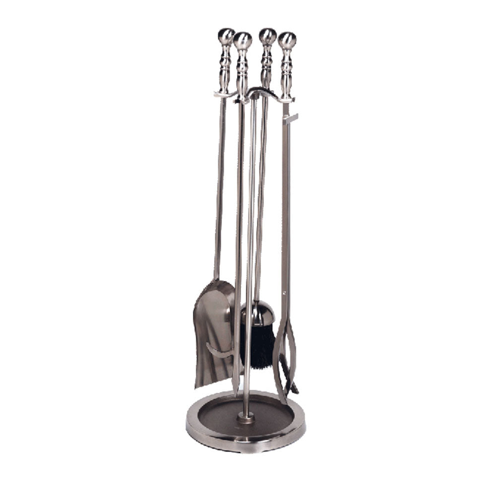 Dagan 5-Piece Pewter Fireplace Tool Set