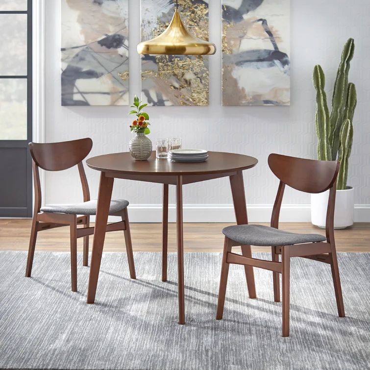 3 Piece Solid Wood Dining Set