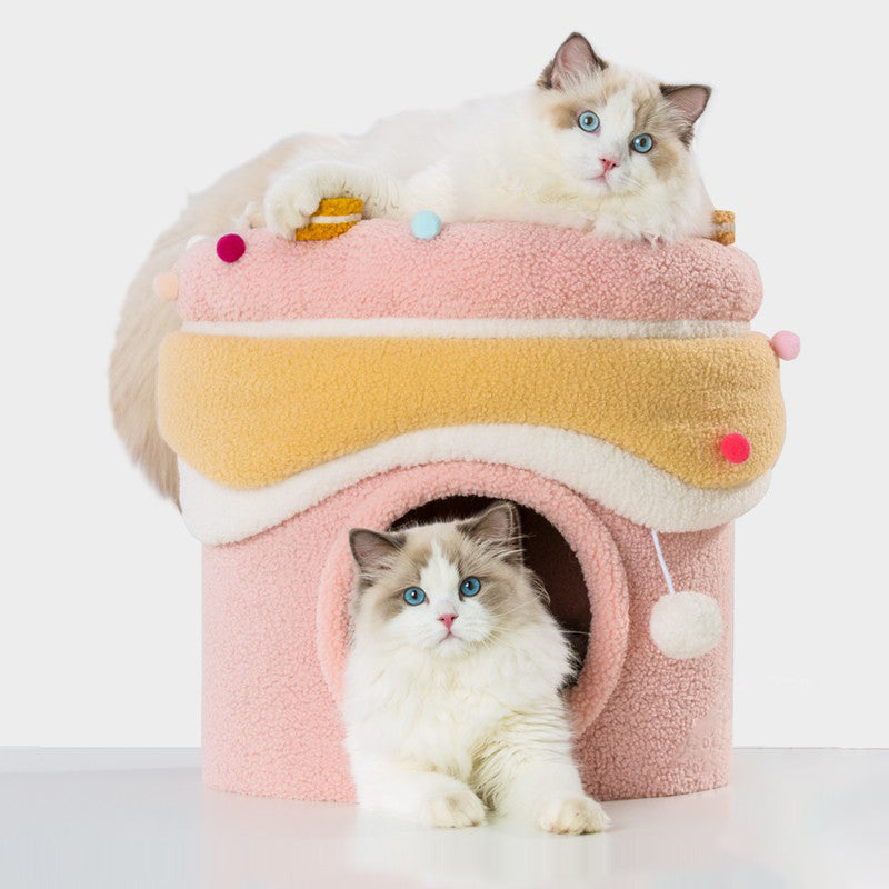 Cupcake Double Deck Cat Bed