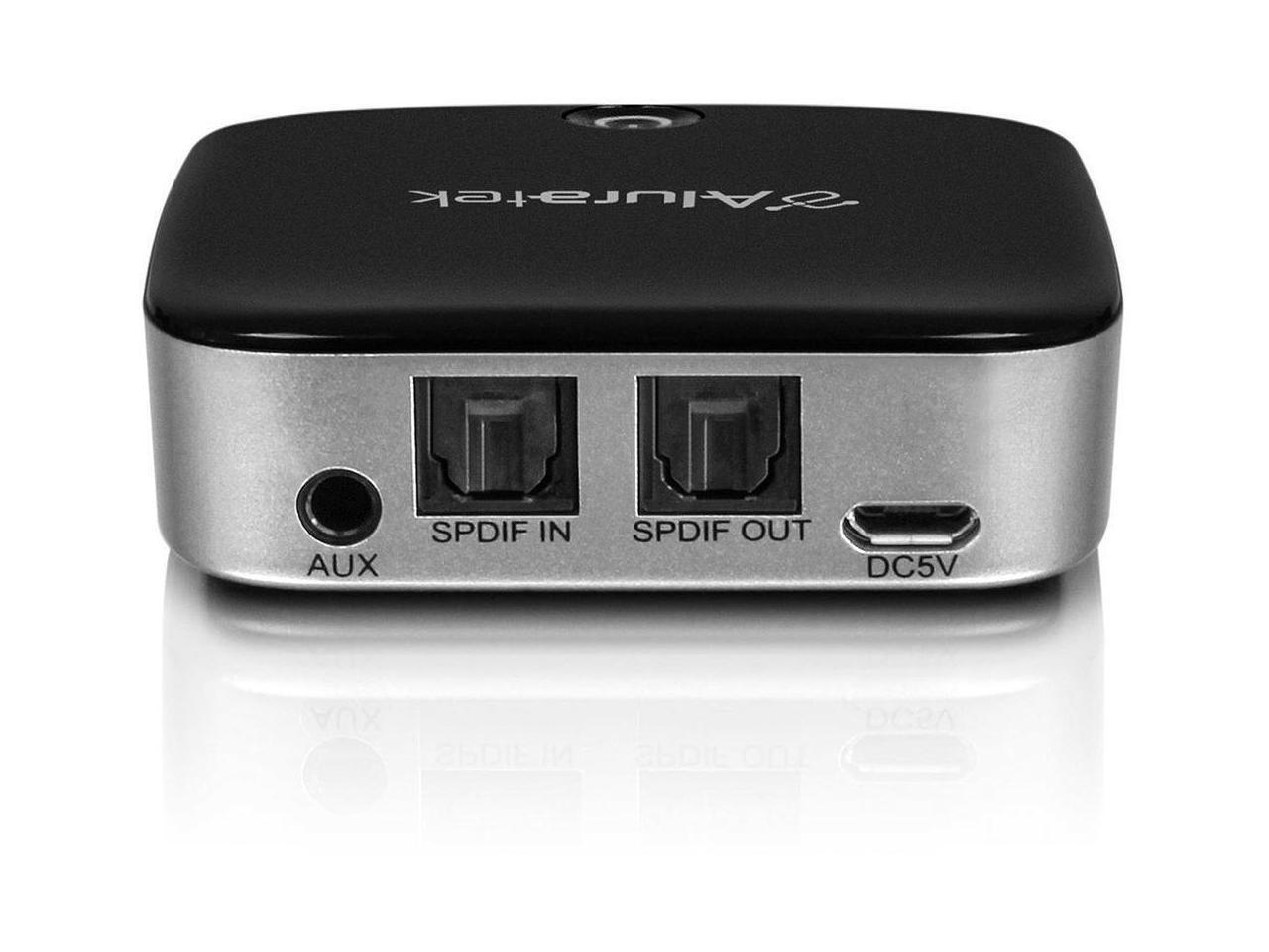 Aluratek - Bluetooth Audio Receiver and Transmitter - Black