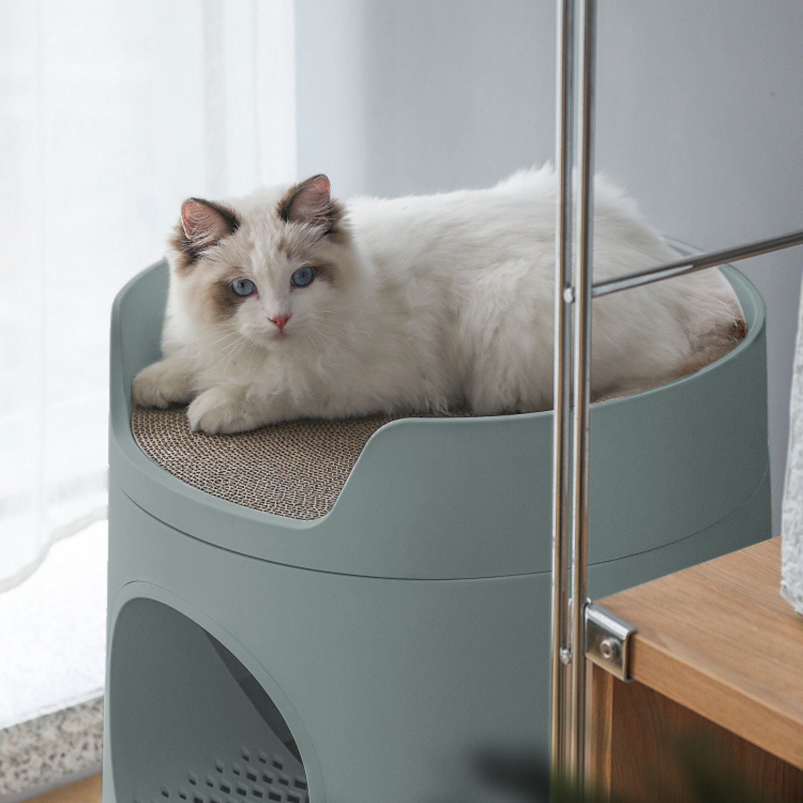 2-in-1 Castle Cat Litter Box