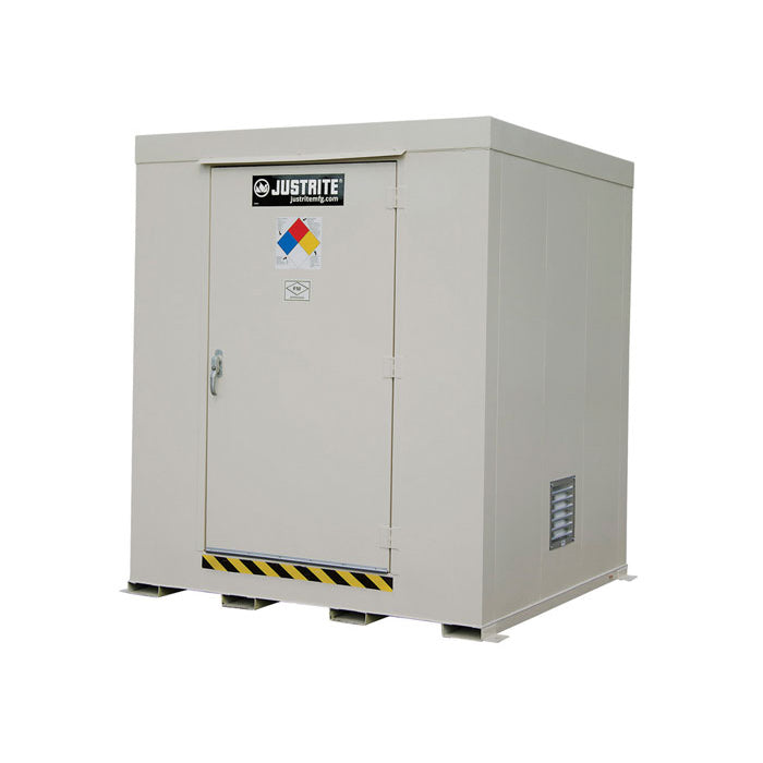Justrite Non-Combustible Outdoor Safety Locker, 9-Drum