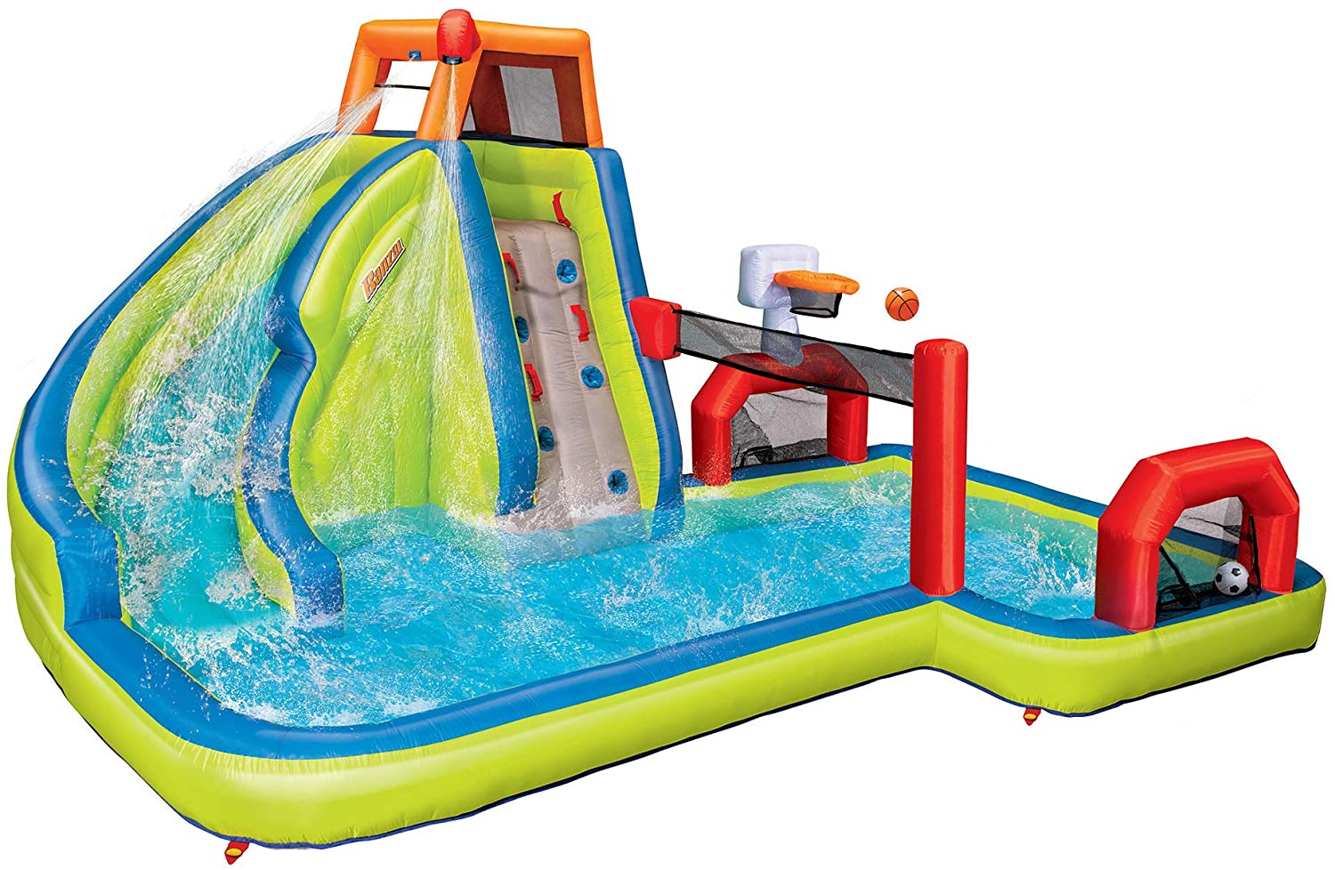 Banzai 90350A Aqua Sports 3 in 1 Water Slide Splash Park Multicolor New