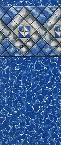 Smartline 24-Foot Round Manor Replacement Liner | for Esther Williams/Johnny Weissmuller Pools | Beaded Style | 52-Inch Wall Height | 25 Gauge Virgin Vinyl