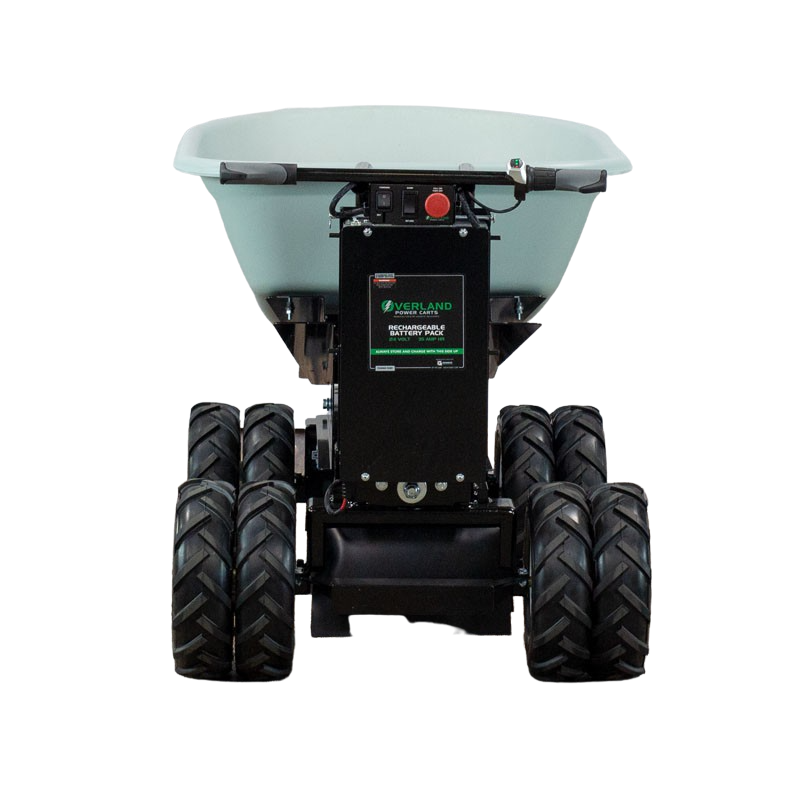 Overland Electric Wheelbarrow 10 cu. ft. With 4WD Power Dump And Extended Range Battery New
