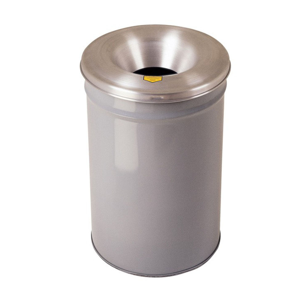 Justrite 30 Gallon, Cease-Fire® Waste Receptacle, Safety Drum Can With Aluminum Head