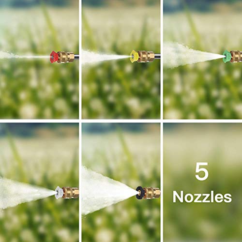 Suyncll 3800 PSI 2.8GPM Electric Pressure Washer Electric Power Washer with Soap Bottle and Hose Reel (Green)