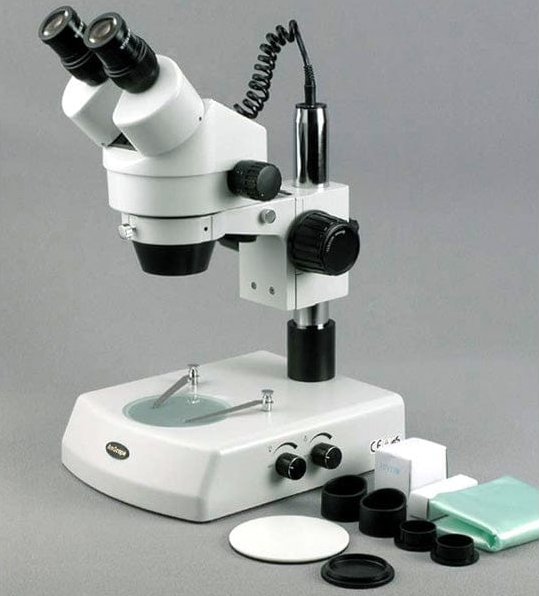 Amscope SM-2BY 7X - 90X Binocular Stereo Zoom Microscope with Dual Halogen Lights New