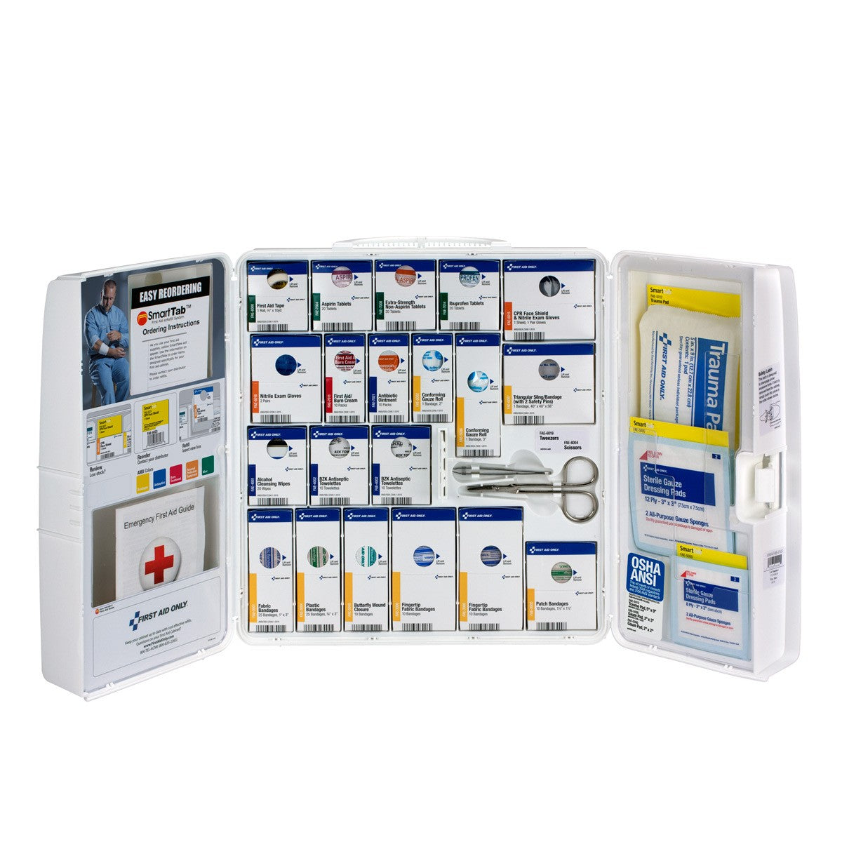 First Aid Only 50 Person Large Plastic SmartCompliance First Aid Cabinet With Medications (2 per order)