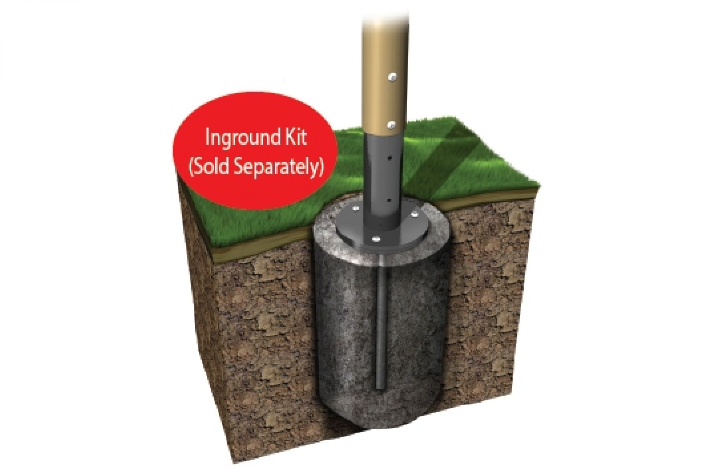 UltraPlay UP134 Crawl and Toddle Playset In-Ground Mounting Kit New