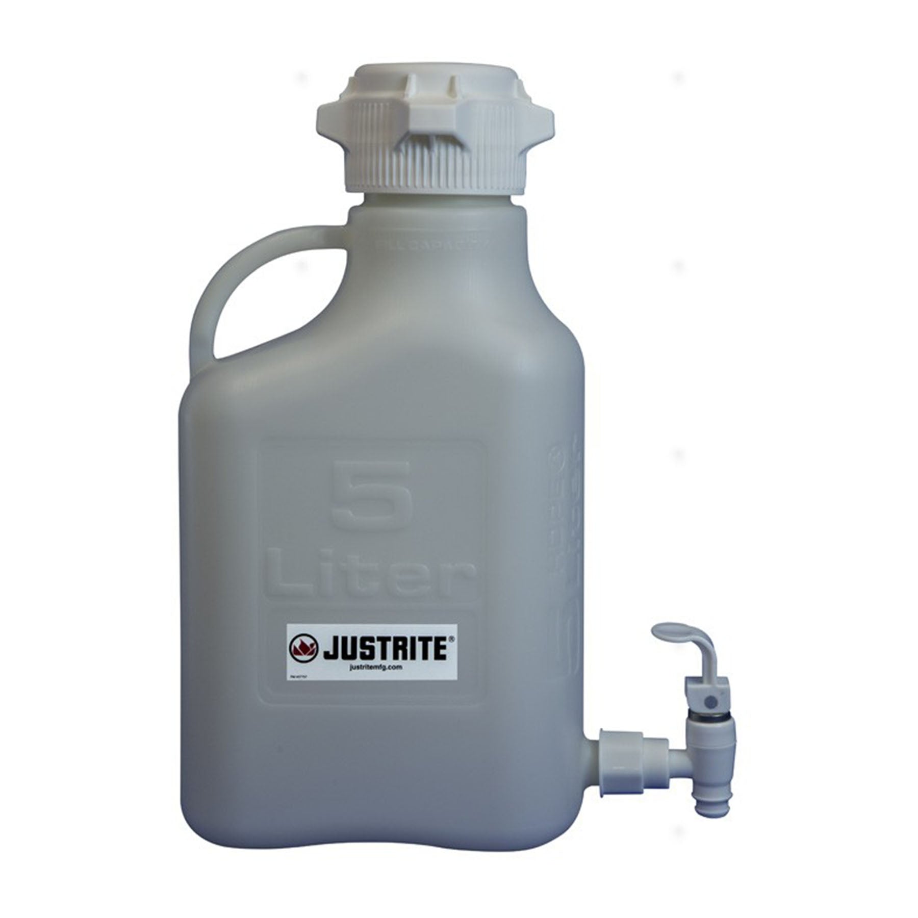 Justrite Carboy With Spigot, High-Density Polyethylene (HDPE), 83 mm Cap