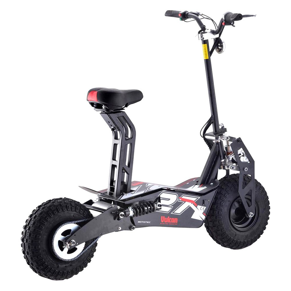 MotoTec Vulcan 48V 1600W Black Electric Scooter