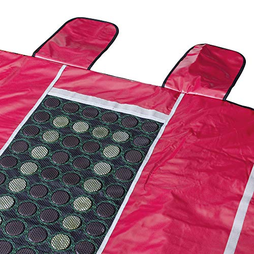 Carejoy Sauna Blanket Upgrated Tourmaline 3 Zones Jade Far-Infrared Body Shaping Sauna Blanket Health Wicking and Dehumidification Sweat Steaming Blanket （32 Jade Stones and 64 Germanium Stones）