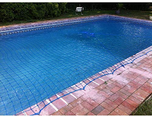 WaterWarden Inground Pool Net, 26’ x 40’, Blue – DIY System, for Kid Safety, Made of Durable UV Protected Polyethylene Material, Water Resistant Reel Included, WWN2640, 26'x40'