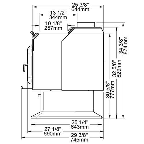 Drolet HT-2000 EPA Certified 2,400 Sq. Ft. Wood Stove New Canada Only