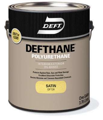 Deft Defthane Satin Clear Polyurethane 1 gal. (Pack of 4)