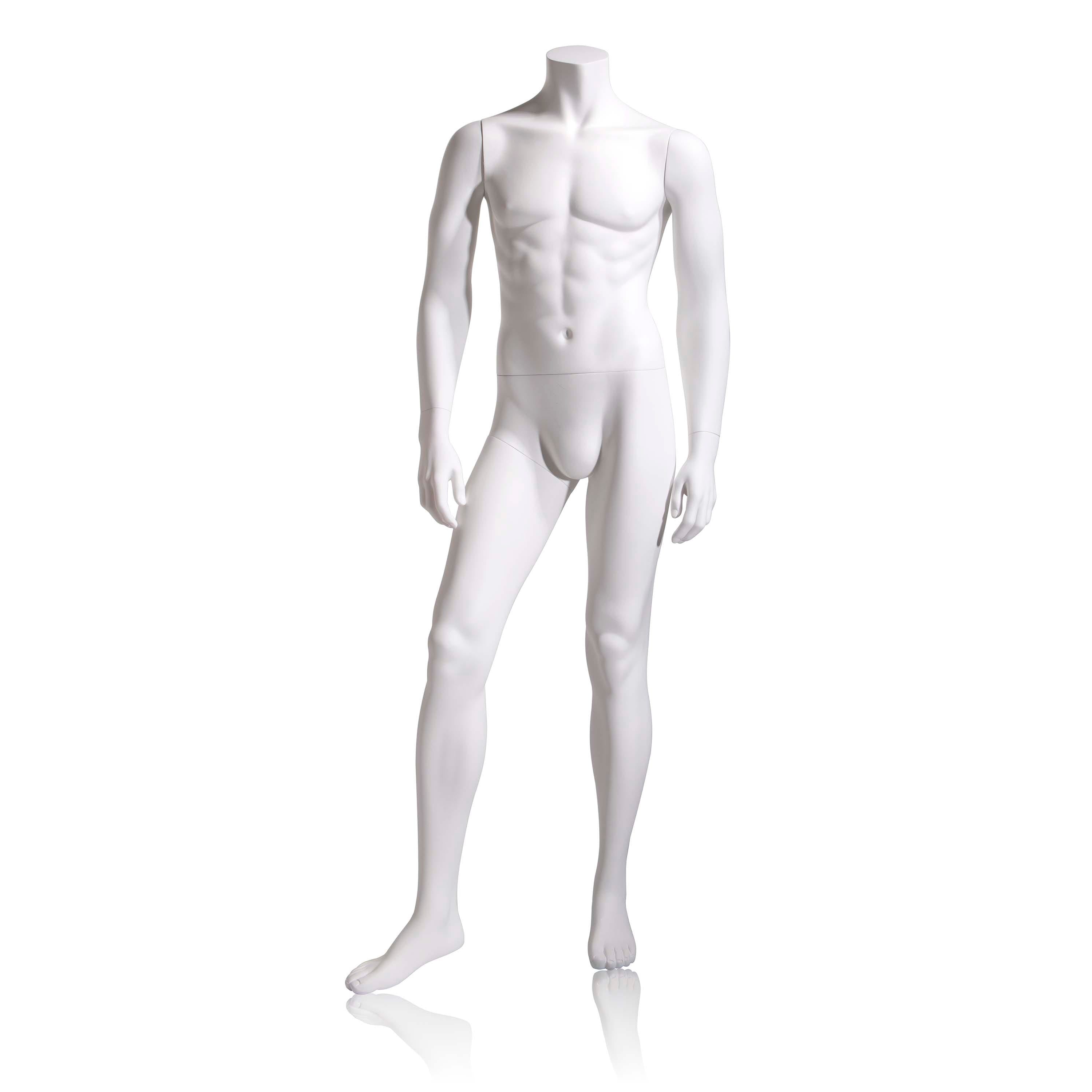Econoco Male Mannequin - Headless, Hands by Side, Right Leg Slightly Forward