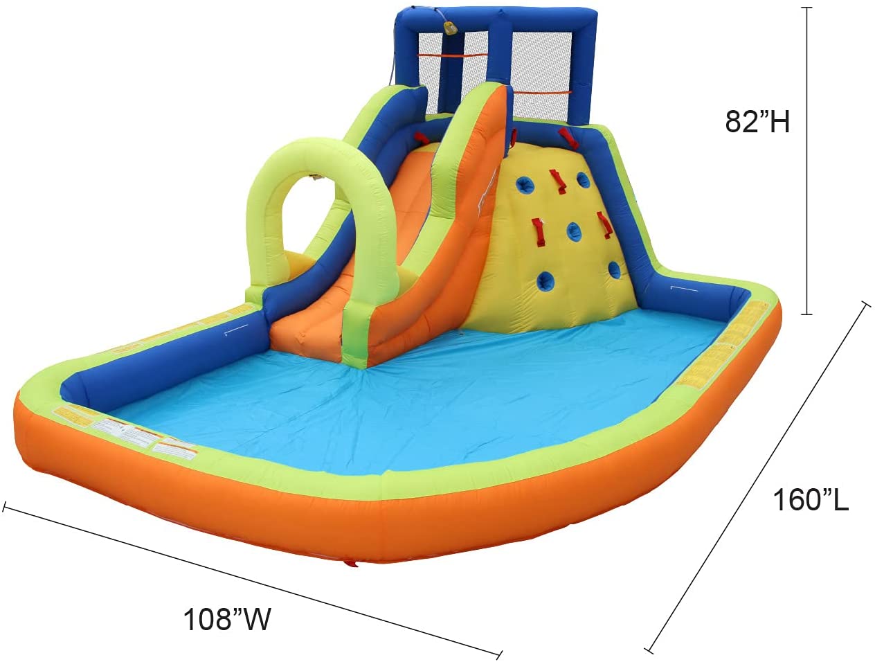 BANZAI 29310A Splash Summit Inflatable Water Park Multicolor New