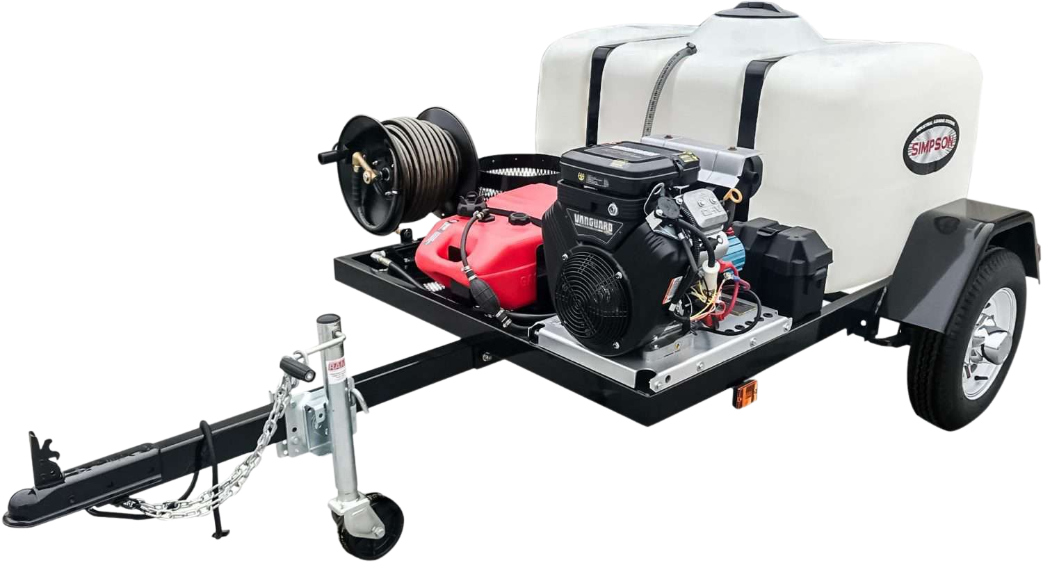 Simpson 95004 4200 PSI 4 GPM Vanguard CAT Electric Start Pressure Washer Trailer New