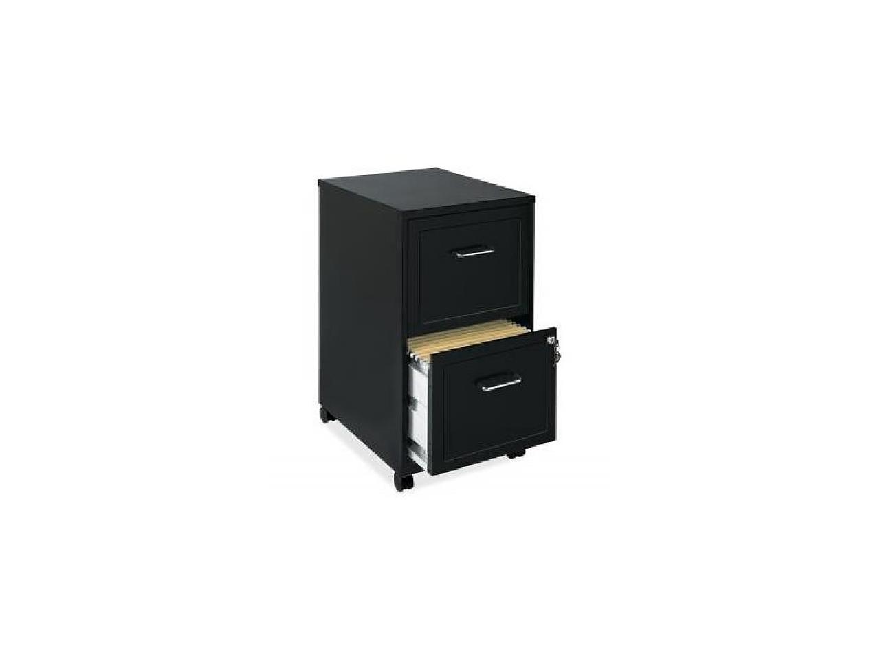 Lorell 16872 2-Drawer Mobile File Cabinet, 18-Inch