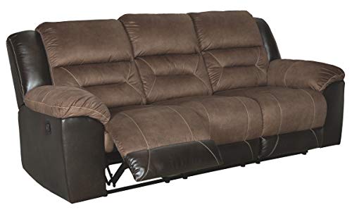 Signature Design by Ashley - Earhart Contemporary Reclining Sofa, Brown