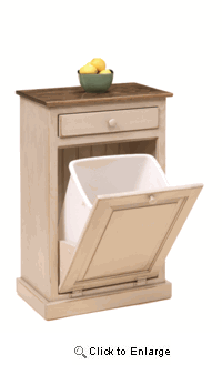 Trash Bin Cabinet with Drawer