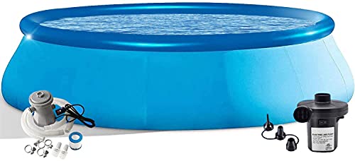 Swimming Pools Above Ground Pool with Filter Pump - 12FT Kiddie Pool Baby Pool Swimming Pool Above Ground Pools for Kids Pool,Inflatable Pool for Kids Pools for Backyard,Inflatable Pool for Adults