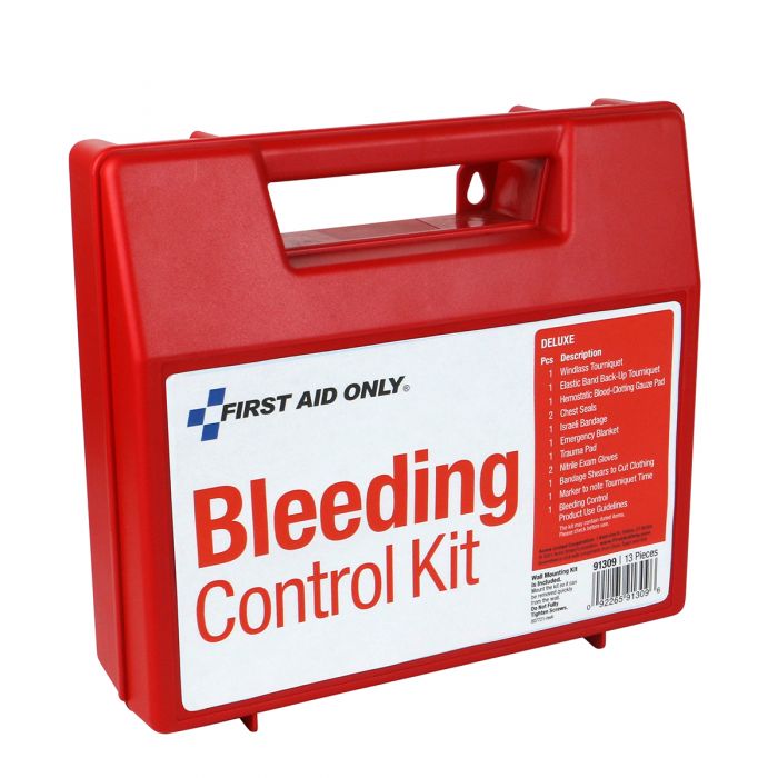 First Aid Only Bleeding Control Wall Station Deluxe Kit (Case of 2)