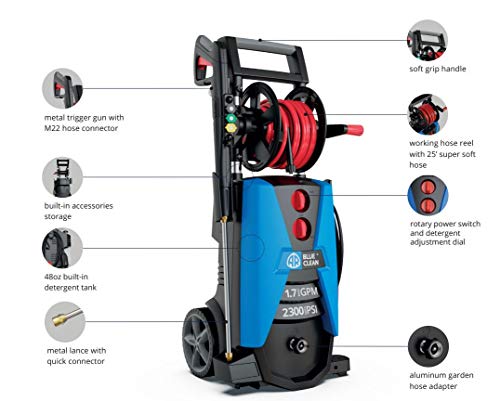 AR ANNOVI REVERBERI Blue Clean New Electric 2300 PSI Pressure Washer, with up to 1.7 GPM, BC390HSS