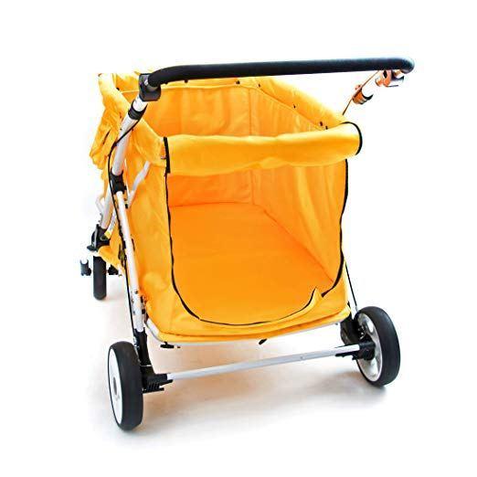 WonderFold Baby MJ06 Multi-Purpose Folding Kids School Bus Quad Stroller Wagon New